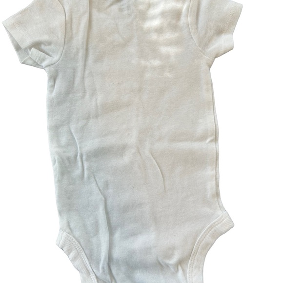 infant Girl White and Gold Glitter Football Onesie - Picture 5 of 8